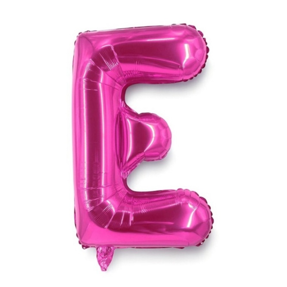 Pink Foil Letter E Balloon